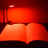 GembaRed Calm MINI Red LED Clip Book and Reading Light