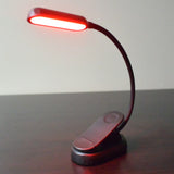 GembaRed Calm MINI Red LED Clip Book and Reading Light