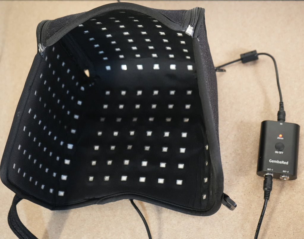 Gembared Vector Mini GembaRed Bascinet NIR LED Flexible Hat and Pad