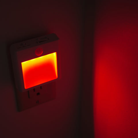 GembaRed RedStar Plug-In Sensor Activated Red LED Nightlight