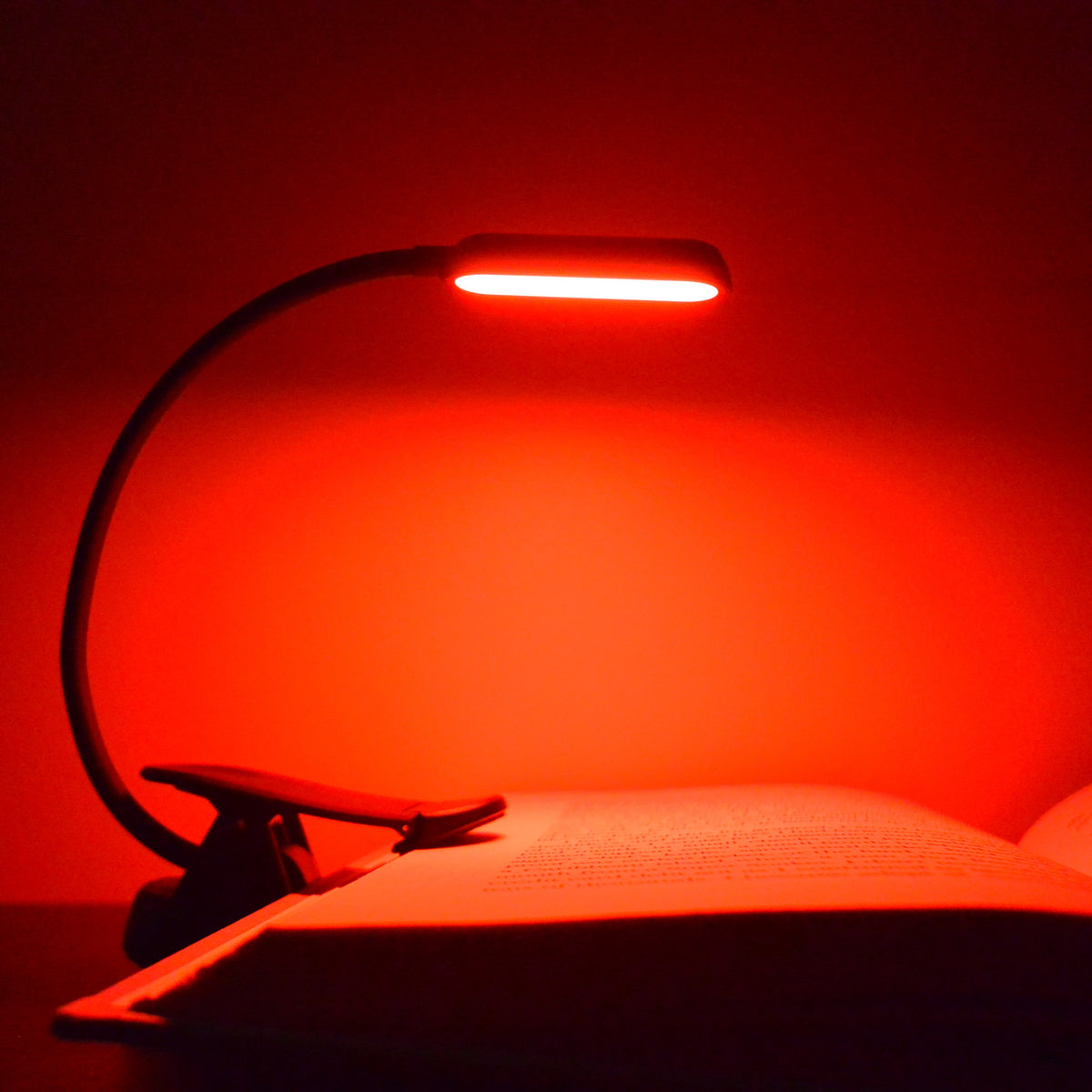 Red Light Reader GembaRed Calm MINI Red LED Clip Book and Reading Light