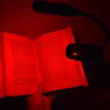 GembaRed Calm Red LED Clip Book and Reading Light
